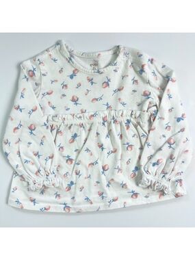 🩵 4/$20 Ever & Ever Floral Baby Top with Ruffled Sleeves